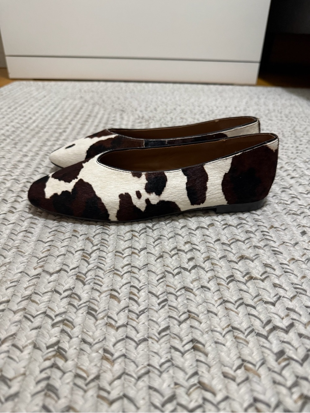 NEW Madewell The Mylie Ballet Flat in Dark Carob Multi (Cow Print Haircalf) - Picture 9 of 14